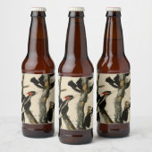 Woodpecker Audubon's Birds of America Bier Etiket (Flessen)
