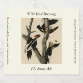 Woodpecker Audubon's Birds of America Bier Etiket (Enkel label)