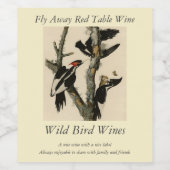 Woodpecker Audubon's Birds of America Wijn Etiket (Enkel label)