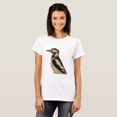 Woodpecker Bird Cute Illustratie T-shirt (Voorkant volledig)