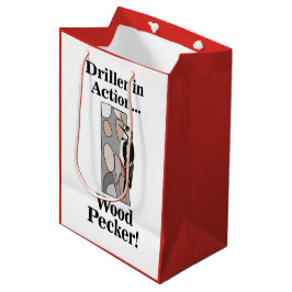 Woodpecker Bird Grappige Verjaardag Medium Cadeauzakje