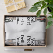 Woodpecker Bird Grappige Verjaardag Tissuepapier (Geschenk)