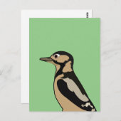 Woodpecker Bird Natuur Art Briefkaart (Voorkant / Achterkant)