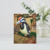 Woodpecker Birdhouse Briefkaart (Staand voorkant)