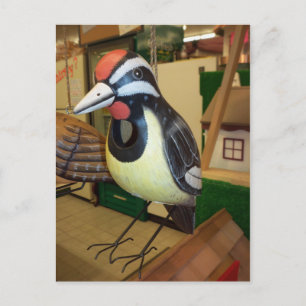 Woodpecker Birdhouse Briefkaart