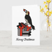 Woodpecker Christmas gifts Kaart (Gele Bloem)