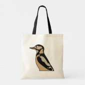Woodpecker Cute Illustratie Tote Bag (Achterkant)