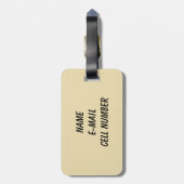 Woodpecker Foto Sepia Saguaro Cactus Arizona Bagagelabel (Achterkant verticaal)