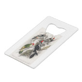 Woodpecker, Green Woodpecker, Woodpecker Bird Creditkaart Flessenopener (Achterkant Gekanteld)