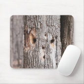 Woodpecker Hole Face Muismat (Met muis)