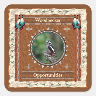 Woodpecker Kansen Energie Vierkante Sticker