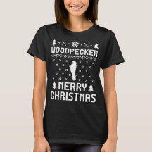 WOODPECKER Merry christmas Sweaters T-shirt