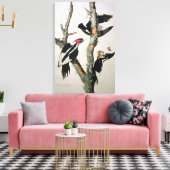 Woodpecker met ivoren buik uit 'Amerikaanse vogels Canvas Afdruk (Insitu (Woonkamer))