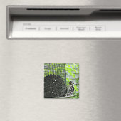 Woodpecker op Vogelvoeder Koelkast Magnet (Insitu (Vaatwasser))