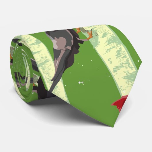 Woodpecker patroon stropdas (Opgerold)