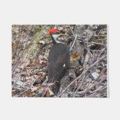 Woodpecker Pecking Wood door Mat (Voorkant)