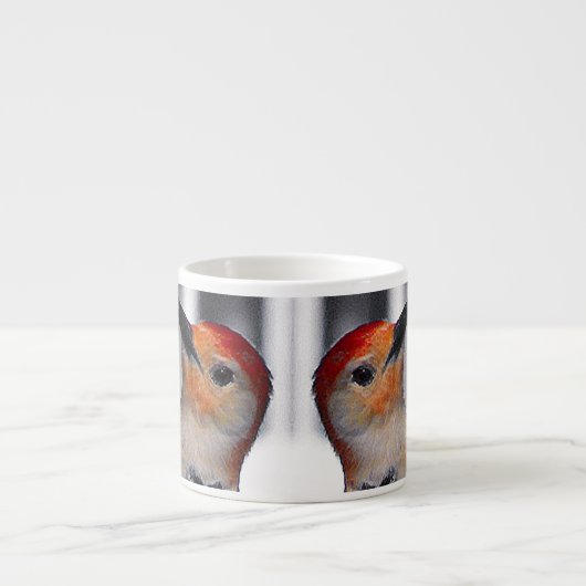 Woodpecker Portrait Espresso Kop (Voorkant)