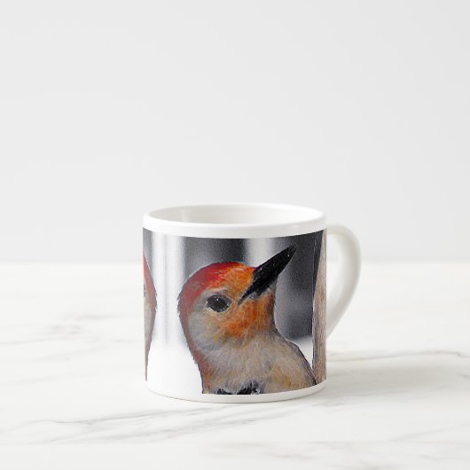 Woodpecker Portrait Espresso Kop (Voorkant rechts)