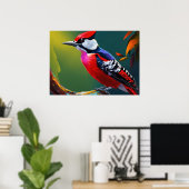Woodpecker Poster (Thuiskantoor)