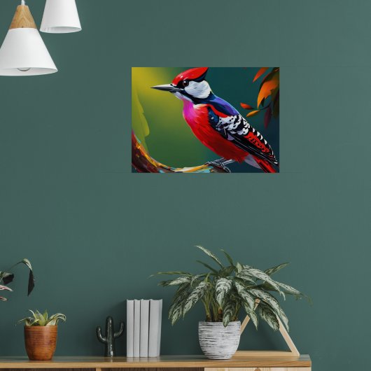 Woodpecker Poster (Woonkamer 1)