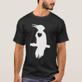 Woodpecker Silhouette Heart T-shirt (Voorkant)