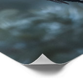 Woodpecker sits on a tree trunk poster (Hoek)