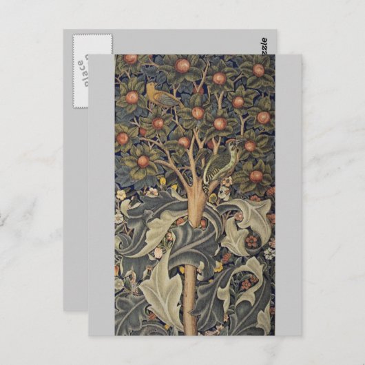 Woodpecker tapestry briefkaart (Voorkant / Achterkant)