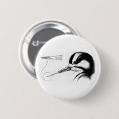 Woodpecker Tongue Anatomie Ronde Button 5,7 Cm (Voorkant /achterkant)