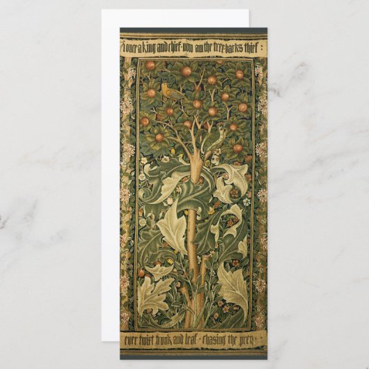 Woodpecker van William Morris,  textielkunst (Voorkant / Achterkant)