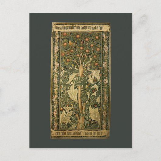 Woodpecker van William Morris,  textielkunst Briefkaart (Voorkant)