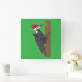 Woodpecker Vierkante Klok (Huis)