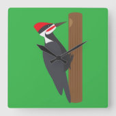 Woodpecker Vierkante Klok (Voorkant)