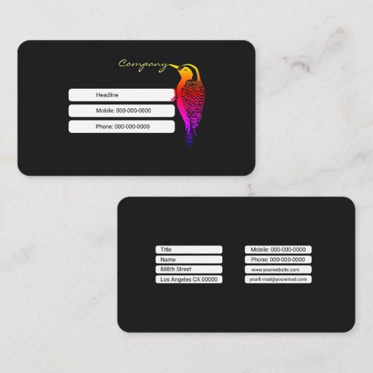 Woodpecker Visitekaartje (Voorkant / Achterkant)