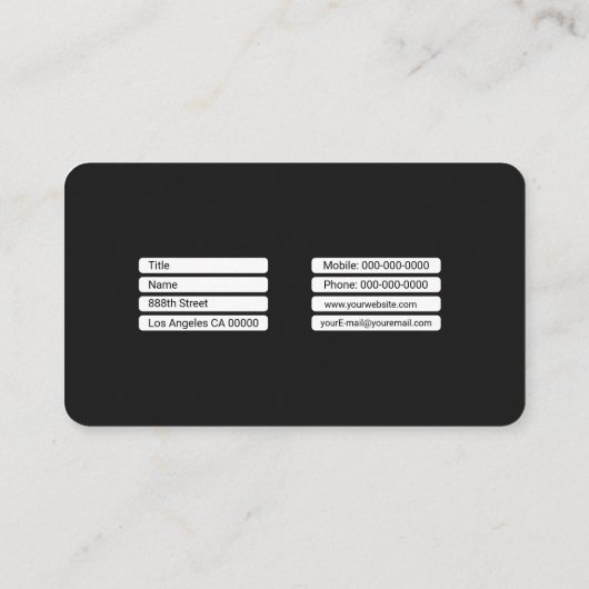 Woodpecker Visitekaartje (Achterkant)