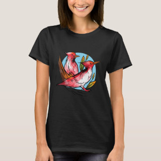 Woodpecker Vogel Natuur Rood Gepileerde Woodpecker T-shirt
