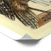 Woodpecker Waiter  Bird Illustration Poster (Hoek)