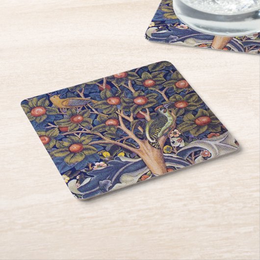 Woodpecker, William Morris Kartonnen Onderzetters (Schuin)