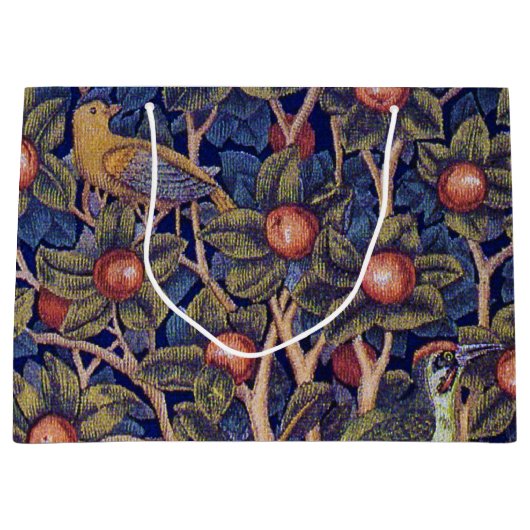 Woodpecker, William Morris Large Gift Bag Groot Cadeauzakje (Voorkant)