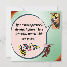 Woodpeckers gestage ritme liefde laat zijn sporen bedankkaart