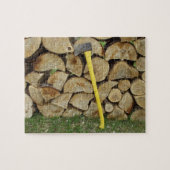 Woodpile en Ax Puzzle Legpuzzel (Horizontaal)