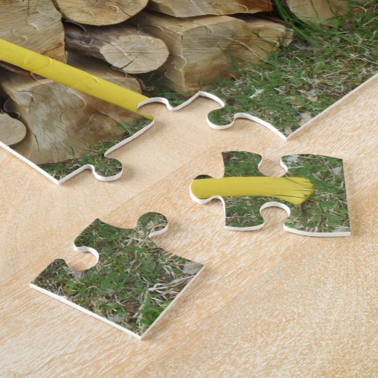 Woodpile en Ax Puzzle Legpuzzel (Zijkant)