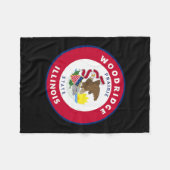 Woodridge Illinois Il Flag Dge Roundlet Souvenir  Fleece Deken (Voorkant (Horizontaal))