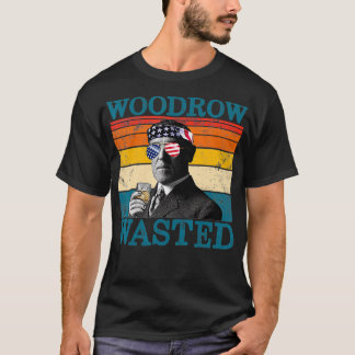 Woodrow Wasted Patriottische Retro Drink Wilson TS T-shirt