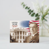 Woodrow Wilson - 28ste President van de VS Briefkaart (Staand voorkant)
