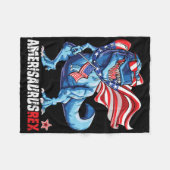 Woodrow Wilson Amerikaanse vlag 4 juli  Fleece Deken (Voorkant (Horizontaal))