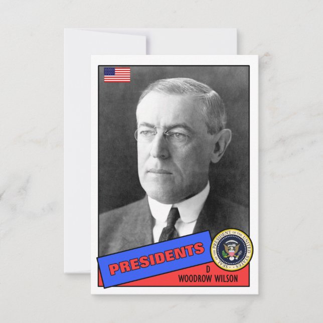 Woodrow Wilson Baseball Card (Voorkant)