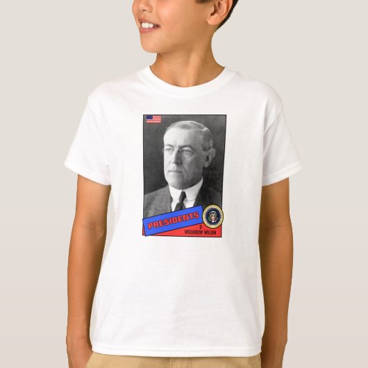 Woodrow Wilson-honkbalkaart T-shirt (Voorkant)