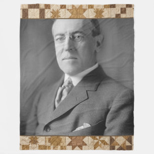 Woodrow Wilson Presidentiële Quilt Dekbed Fleece Deken