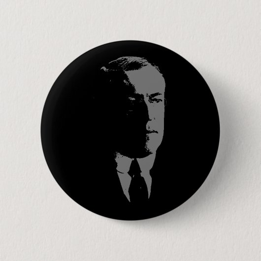 Woodrow Wilson silhouette Ronde Button 5,7 Cm (Voorkant)