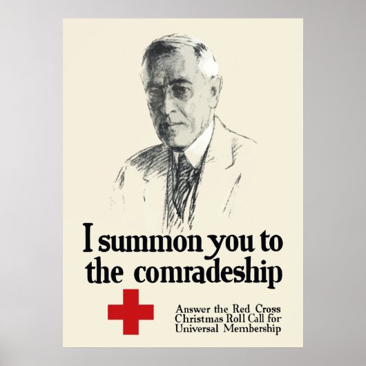 Woodrow Wison Red Cross Poster (Voorkant)
